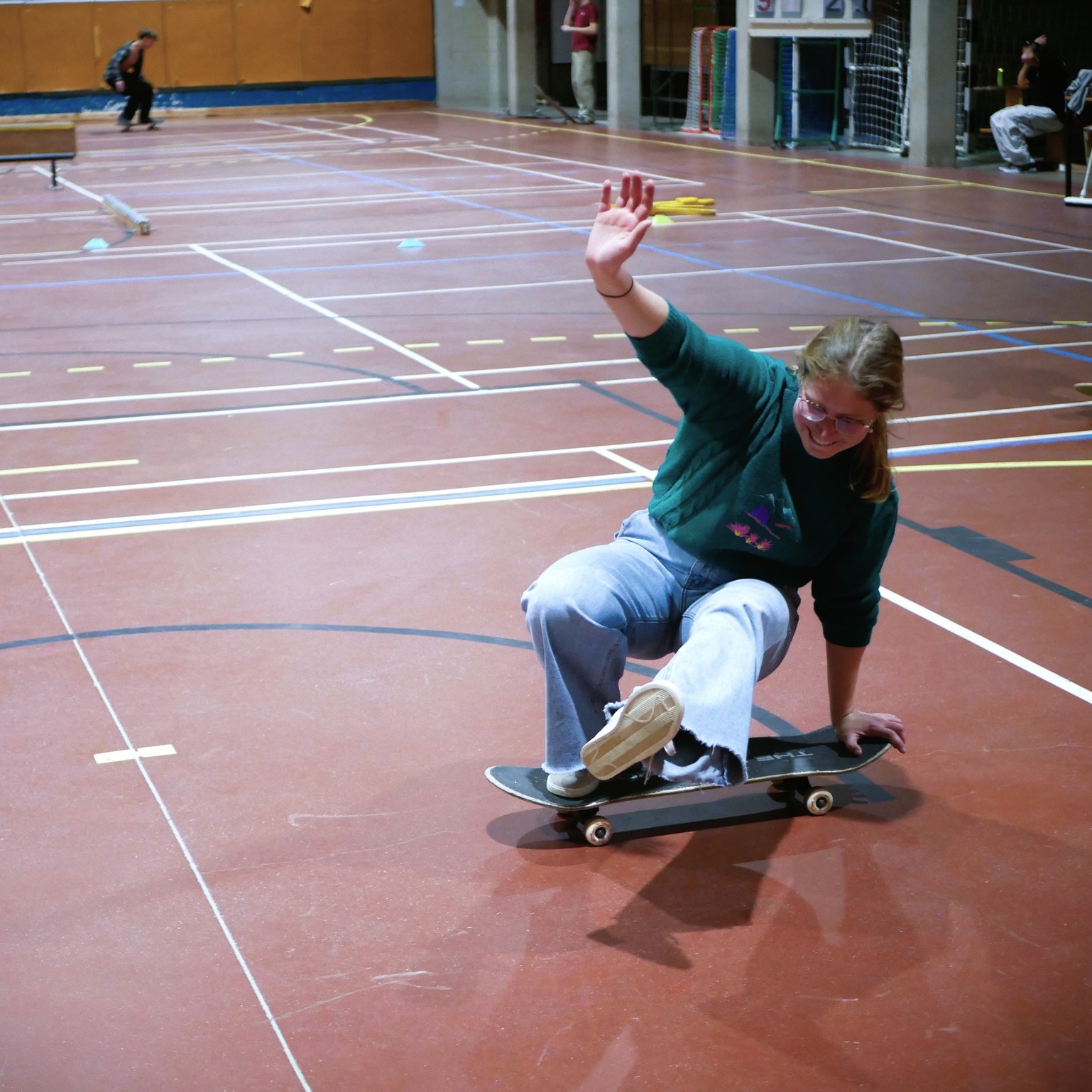 Initiation au skateboard avec Elles roulent au Blocry